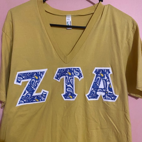 American Apparel Tops - ZTA V- Neck Letters